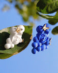 Ceramic Brooch | Blue Cloud Cradle Pin