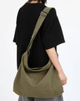 Large Crossbody Canvas Shoulder Bag