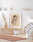 Art Print | "Crouching Nude in Shoes and Black Stocking" by Egon Schiele