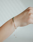 Beaded Silk Bracelet Friendship Collection | Spark: Red and Chartreuse