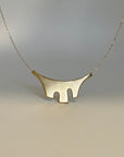 Año Necklace | Silver & Brass