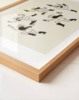 Capture the spirited charm of the West with this playful art print featuring cowgirls dancing in a lively circle. Rendered in a sketchy, hand-drawn style with a cool vintage flair, it reimagines the iconic Matisse "The Dance" in a uniquely western way. Perfect for adding a fun and eclectic touch to any room, this unframed art print brings movement and character to your wall with a fresh artistic twist.