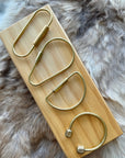 Brass Key Ring | Geometric Keychain Shapes