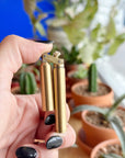 Elevate your everyday rituals with the Brass Stick Lighter. Made of durable brass, this refillable lighter features a high ignition rate flint wheel, ensuring reliable performance. Its ergonomic design makes sparking a flame a breeze. 