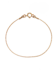 14k gold-filled chain bracelet with a spring ring clasp on white