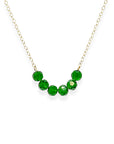 The Crystal Arc Necklace brings a playful twist to a minimal silhouette. Featuring a smooth, curved, colorful crystal arc, it’s designed to rest beautifully along your neckline. This piece adds an effortless pop of color that’s perfect for layering or wearing solo when you want a simple statement.