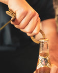Lucky Horseshoe Bottle Opener Keychain | Brass or Steel