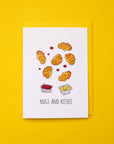Nugs and kisses—because love should come with chicken nuggets. A cute, crispy card for your favorite snack-loving sweetheart.