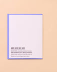 Greeting card with text on a beige background