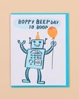 Boppy Beepday to Boop! This birthday card is perfect for any kid (or any robot enthusiast). Letterpress printed and hand crafted in Columbus, Ohio, it comes with a coordinating envelope and plenty of charm.