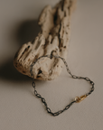 Jezebel Men's Bracelet | Black Steel & 14k Gold-fill or Brass