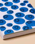 Blueberry pocket notebook with letterpress cover and 60 lined pages. Great for lists, notes, and ideas. Made in the USA using recycled paper.