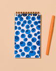 Blueberry pocket notebook with letterpress cover and 60 lined pages. Great for lists, notes, and ideas. Made in the USA using recycled paper.
