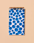 Blueberry pocket notebook with letterpress cover and 60 lined pages. Great for lists, notes, and ideas. Made in the USA using recycled paper.