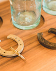 Lucky Horseshoe Bottle Opener Keychain | Brass or Steel