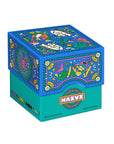 Colorful box with Mäve chocolate logo on a white background