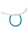 Shirin Bracelet | Greek Ceramic Beads and 14k Gold-fill on Leather