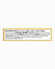 Nutrition facts label on a white background