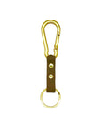 Tuxedo Carabiner Keychain | Leather and Solid Brass