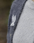 Ceramic Brooch | White Fox Pin