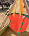 Mesh Contrast Beach Bag