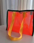 Mesh Contrast Beach Bag