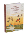 Book titled 'Bird Watching' with illustrations of birds on a white background