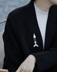 Ceramic Brooch | Fish Bones Pin
