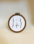 His Butt | Framed Embroidery