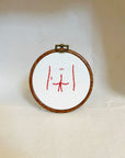 His Butt | Framed Embroidery