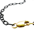 Jezebel Necklace | Black Steel and Brass