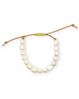 Perla Men's Bracelet | Freshwater Pearls on Leather