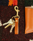 Tango Clip Fob | Leather and Brass