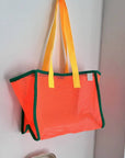 Mesh Contrast Beach Bag