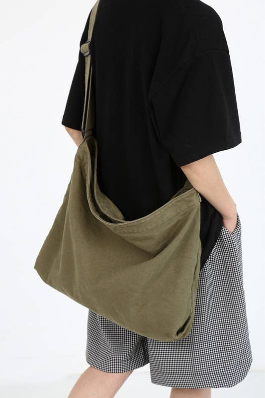 Large Crossbody Canvas Shoulder Bag