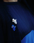 Ceramic Brooch | Blue Cloud Cradle Pin