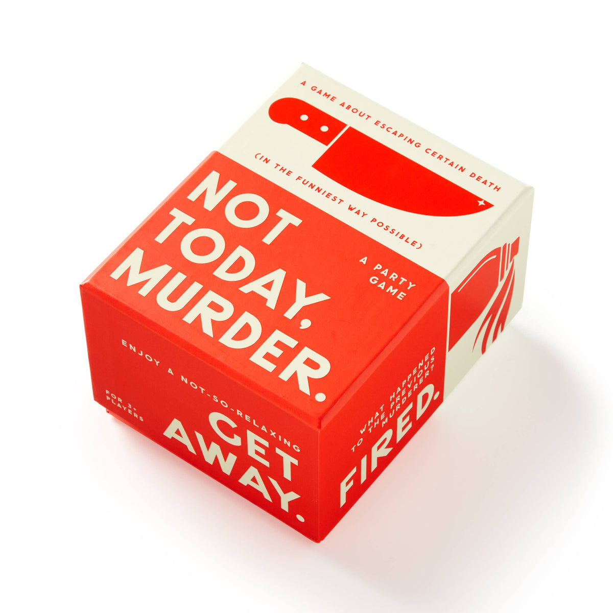 Not Today, Murder game box shown at an angle