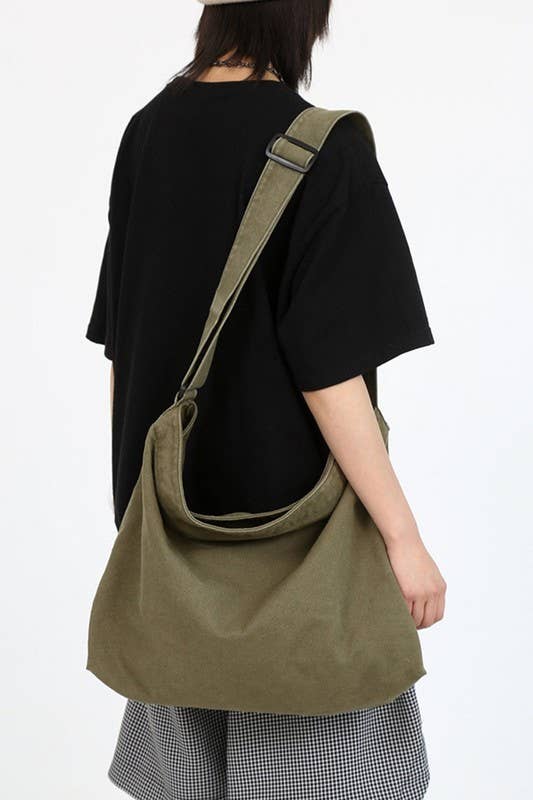 Large Crossbody Canvas Shoulder Bag