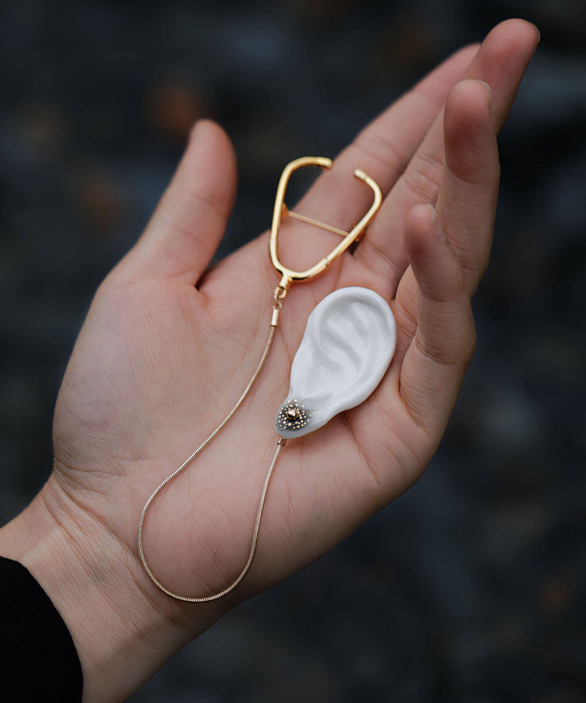 Ceramic Brooch | Stethoscope Pin