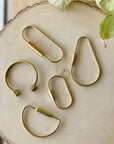 Brass Key Ring | Geometric Keychain Shapes
