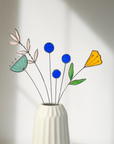 Stained Glass | Mod Blue Flowers
