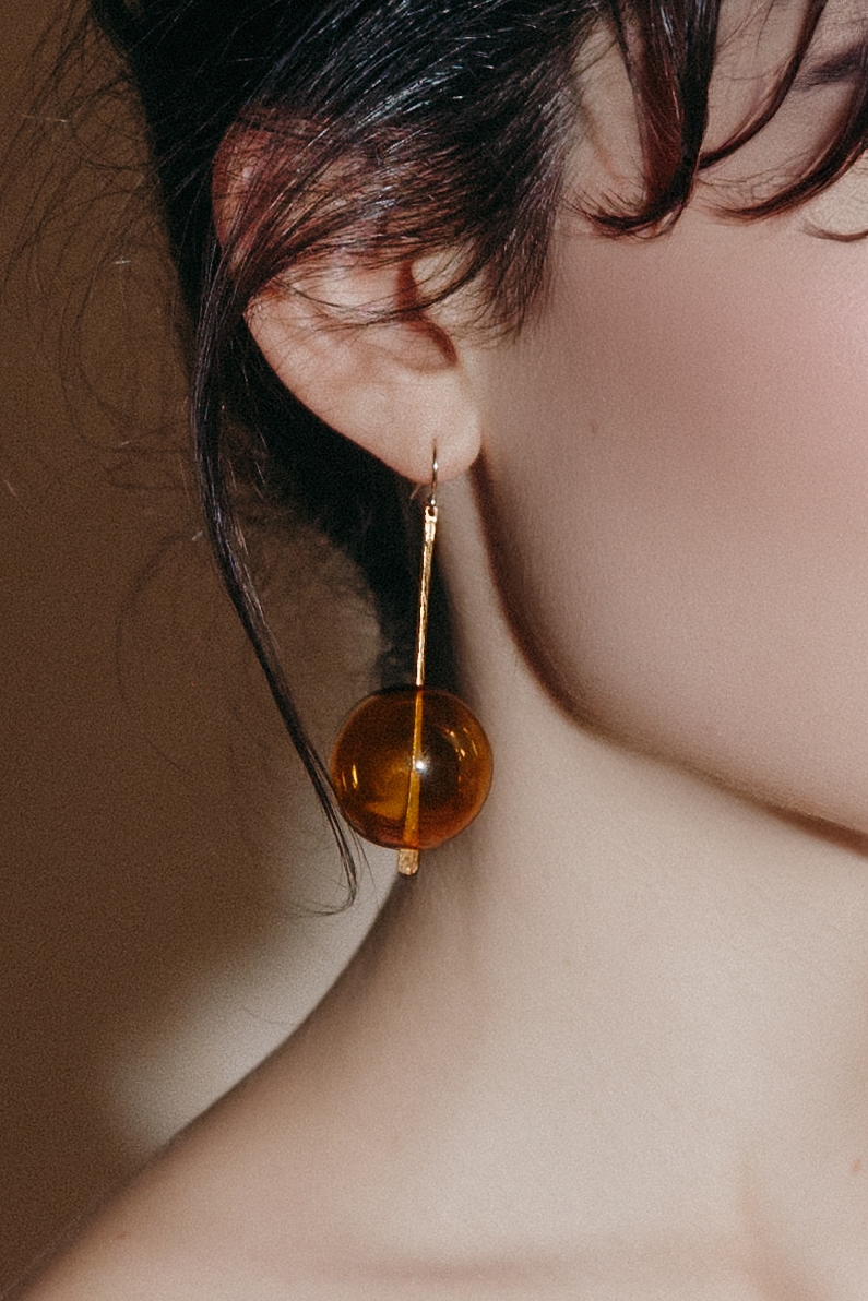 Sjø Earrings | Blown Glass Spheres &amp; 14k Gold-fill
