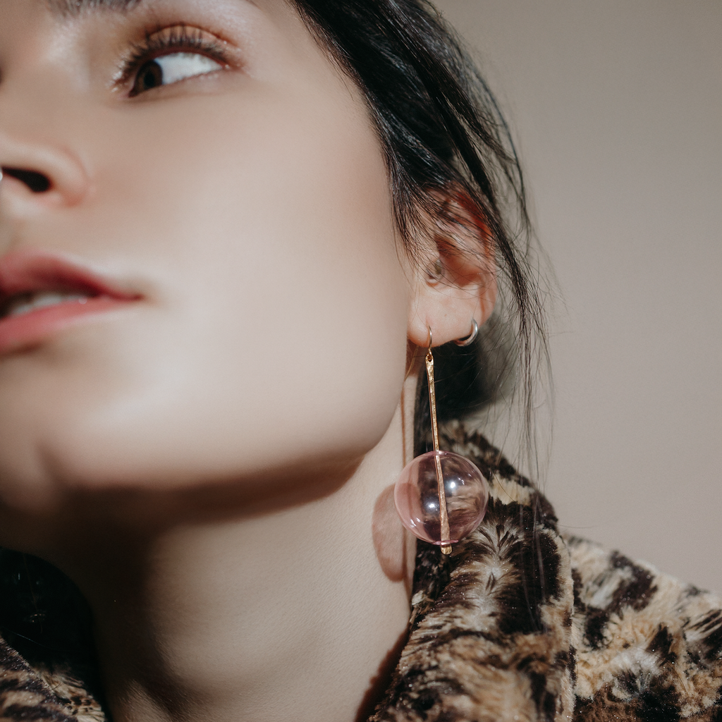 Sjø Earrings | Blown Glass Spheres &amp; 14k Gold-fill