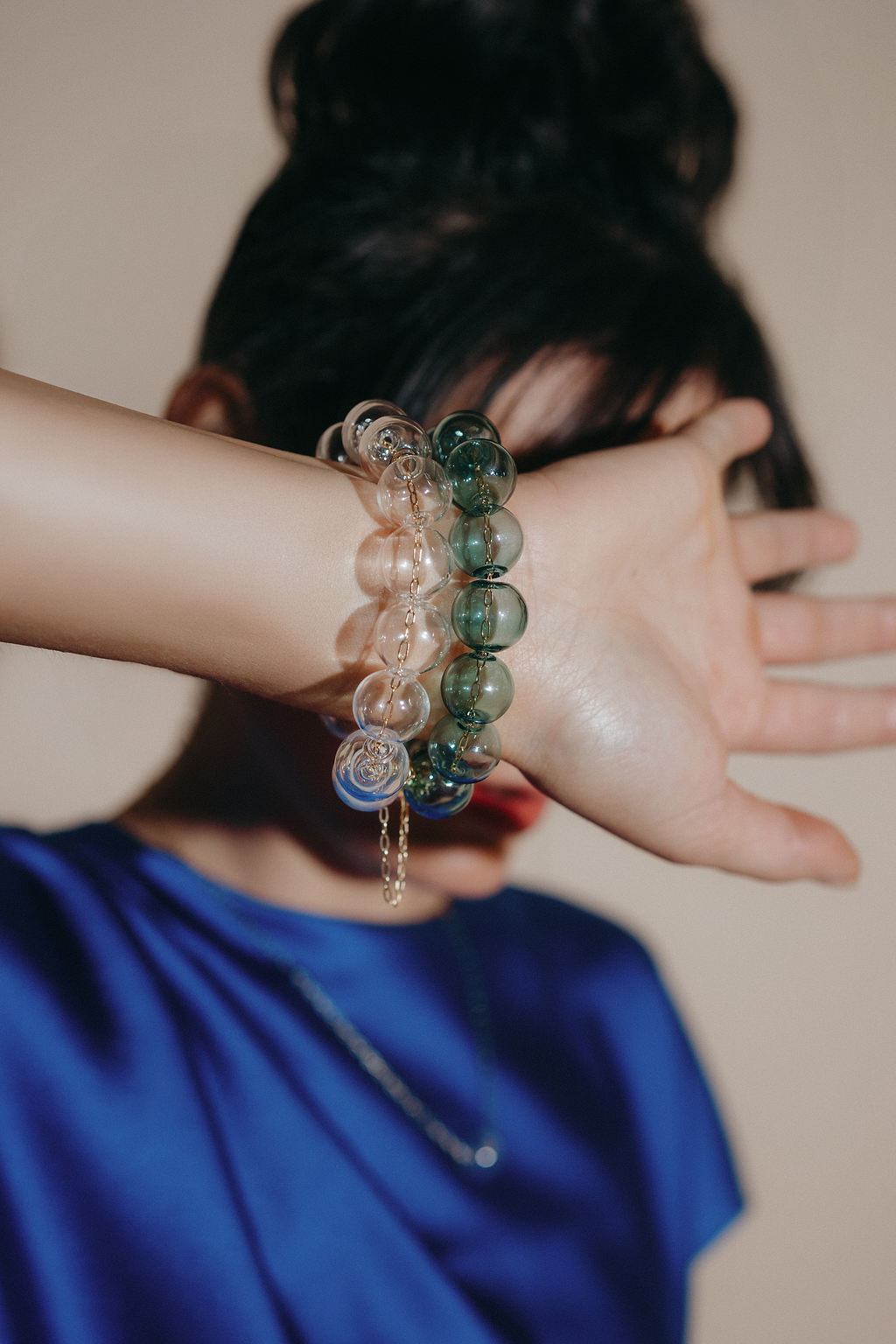 Òkun Bubble Bracelet | Blown Glass &amp; 14k Gold Fill