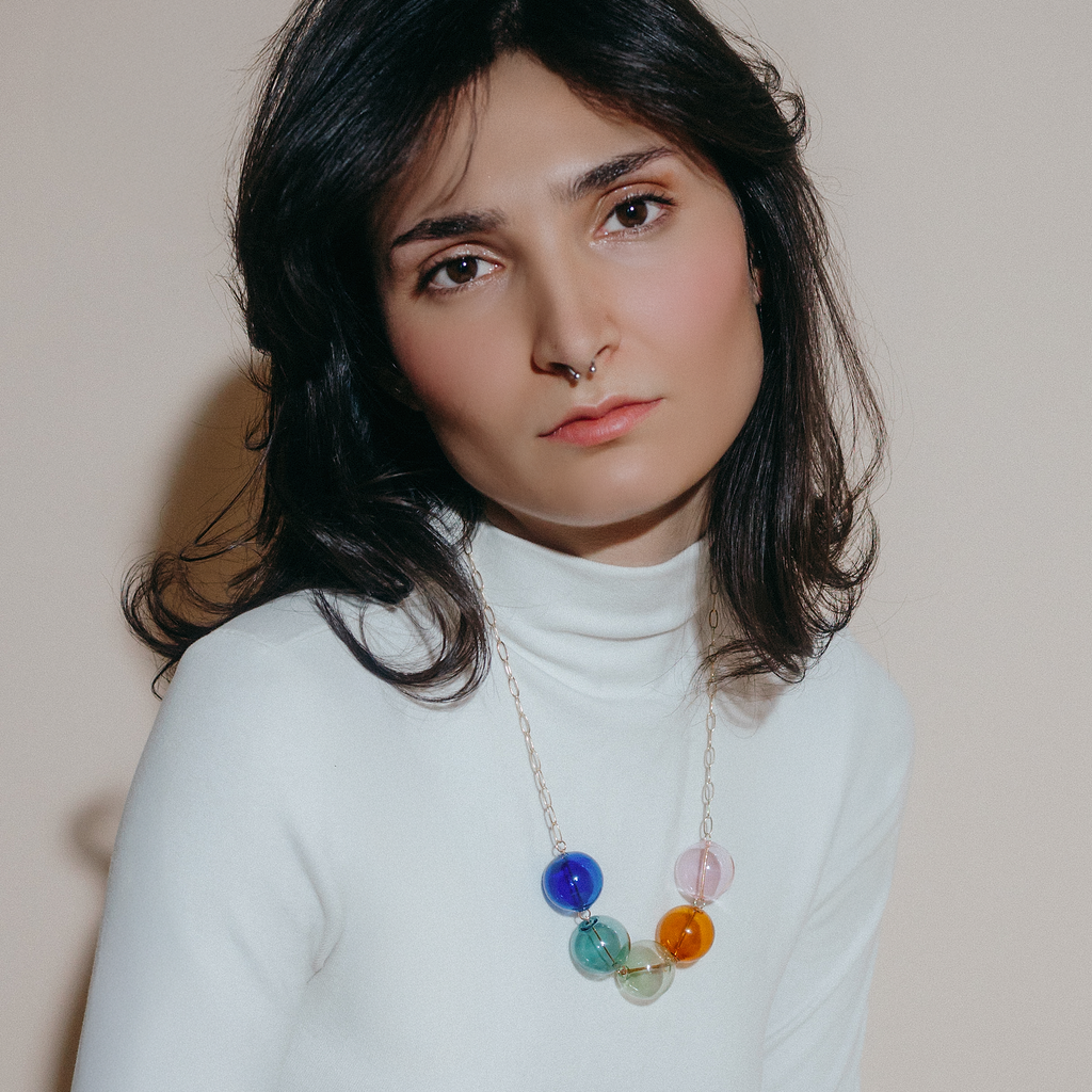 Jūra Statement Necklace | Blown Glass Spheres &amp; 14k Gold-fill