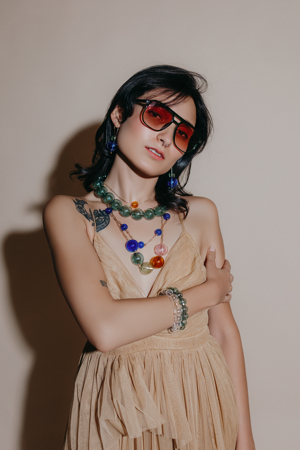 Hav Bauble Necklace | Blown Glass Spheres &amp; 14k Gold-filled Chain