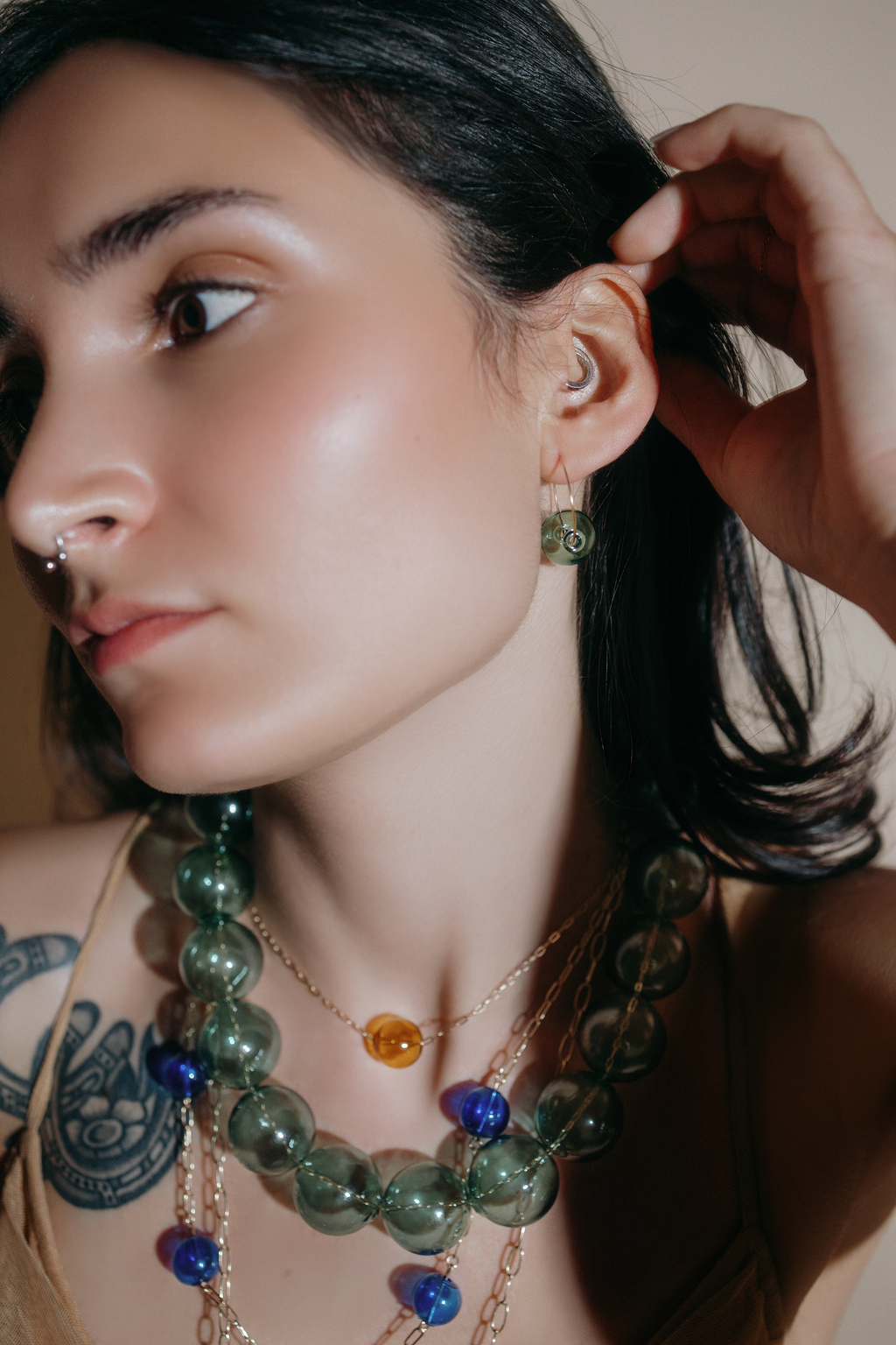 Mar Pendant Necklace | Blown Glass &amp; 14k Gold Fill