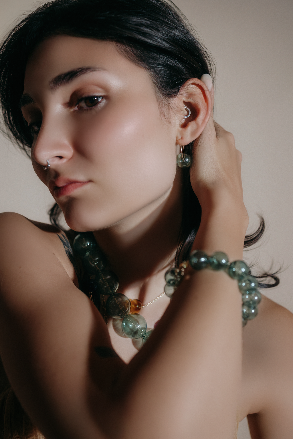 Òkun Bubble Bracelet | Blown Glass &amp; 14k Gold Fill