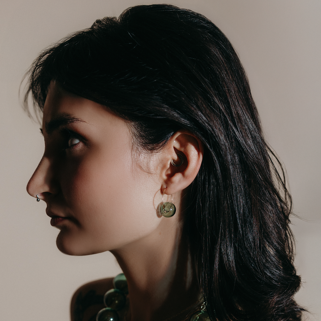 Zee Hoop Earrings | Blown Glass &amp; 14k Gold Fill