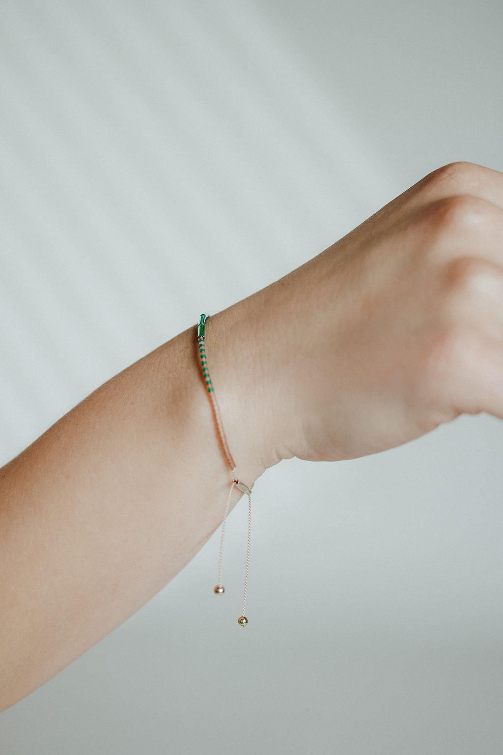 Beaded Silk Bracelet Friendship Collection | Spark: Red and Chartreuse
